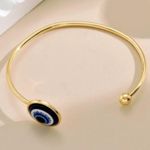 Bracelet Devils Eye Cuff Bangle Adjustable Blue Photo 5