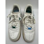 Nike  Shoes Women 8.5 Sail Mystic Green Leather Air Force‎ 1 Vandalized Sneakers Photo 4