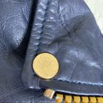 Black Rivet Vintage Y2K  Moto Motorcycle Biker‎ Zip Gray Leather Jacket XS Photo 4