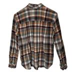 Filson Wool Blend Plaid Popover Henley Shirt Natural Rust Green size Large Brown Photo 2
