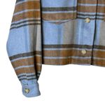FOR THE REPUBLIC  Blue Grond Multi Brown‎ Plaid Shacket NWT Large Flannel 6940167 Photo 2