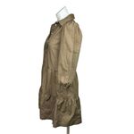 Gap  NWT $80 Khaki Tiered Puff Sleeve Button Front Mini Babydoll Shirt Dress XSP Photo 6