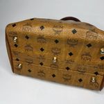 MCM  Monogrammed Boston Leather Bag Photo 4