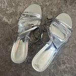 Salvatore Ferragamo Ferragamo Denise Sandals 70mm in Silver, Size 7 NEW in Box Photo 8