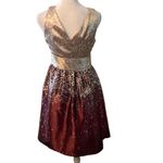 Romy szXS satin sleeveless wrap front lined side zip flowy skirt dress EUC Size XS Photo 2