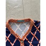 J. McLaughlin Top Womens Small Blue Orange Catalina Cloth Tunic Career Stretch Photo 4