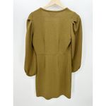 Madewell Texture & Thread Olive Green Crepe Balloon Sleeve Dress Women Small Photo 1