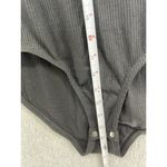 Ny Collection  Women's Bodysuit Ribbed 3/4 Sleeve Solid Black Medium Photo 6