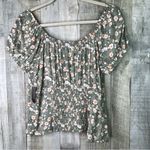 No Boundaries  Size XL(15-17)Milkmaid Floral V-Neck Button Front Shirred Back Top Photo 1