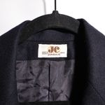 VTG Jean Claude Paris Womens Long Wool Long Coat Navy Blue Double Breasted M Size M Photo 2