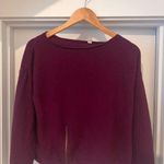 Magenta Boxy Sweater with Zipper Detail Red Photo 0