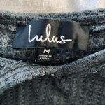 Lulus Chill Time Waffle Knit Long Sleeve Top in Charcoal Grey size M Photo 10