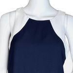 Banana Republic  Dress Womens 4 Navy Blue White Sheath Dress Office Work‎ Career Photo 4