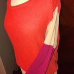 Mine…Colorblock Crewneck Sweater Orange Photo 2