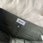 Pistola  Olive Green Khaki Pants Cropped Straight Slim NWOT Photo 1