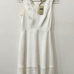 Rachel Roy Sleeveless Eyelet Insert Fit & Flare Mini Dress White Women's Size 2 Photo 1