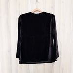 Womens Velvet Beaded Floral Top Size S Brown Whimsigoth Fairy Grunge Witch Boho Black Photo 3