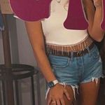 Bride Rhinestone Fringe Hem Crop Top White Size L Photo 2