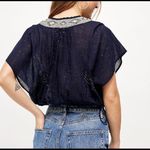 Free People  Like A Breeze Blue Pullover Top Photo 2