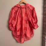 Rebecca Taylor REBECCA‎ TAYLOR Organza Check Three-Quarter-Sleeve Blouse Photo 4