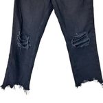 Free People Maggie Mid Rise Straight Black Jeans Distressed 29 Photo 5