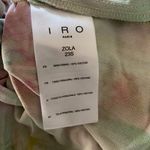 IRO  Size 36 US 4 Small Zola Mini Dress Watercolor Print Surplice Neck TINY FLAW Photo 4