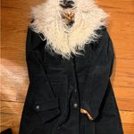 Free People Lady Lane Faux Fur Corduroy Jacket in Black Size XSmall Photo 2