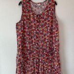 Westbound Vintage Linen Blend Floral Button Front Dress Size XL Photo 0