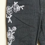 Levi's 721 Embroidered Skinny Jeans Black White Floral Skinny Slim Fit 26 Photo 2