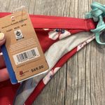 Patagonia Red Floral Bikini Bottom with Blue Ties Photo 1