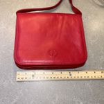 Giani Bernini EUC  Red Pebble‎ Leather Crossbody Handbag Purse Photo 8