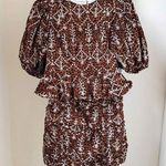 Free The Roses Brown Black White Eyelet Skirt and Top Set SZ Small Photo 0
