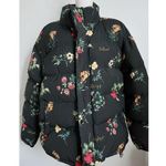 Profound • NWT Black Floral Puffer Jacket Coat Size XL Photo 0