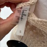 Lulus  Beige Crochet Knit Midi Dress Sleeveless Bodycon Small NWT Photo 1