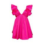 For Love & Lemons  Clementine Mini Dress, Fuchsia, Large Photo 12