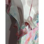 ZARA Pink Blue Pastel Watercolor Ruffled Mini Dress Womens S NWOT Coquette Fairy Photo 5