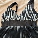 Forever 21 super cute black & white mini dress w/lavender around the bottom Photo 5