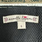 Nanette Lepore  Black Ivory Floral Embroidered‎ Straight Leg Pant [Size 6] Photo 2