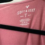 American Eagle  Soft & Sexy Mauve Long-Sleeve Babydoll Top with Tie, Size Medium Photo 2