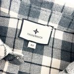 Tuckernuck  Saranac Puff Sleeve Cropped Plaid Flannel Cream Black Cotton Photo 8