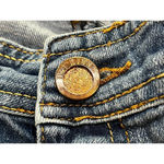 Hot Kiss Cat Capri Distressed Faded Mid-Rise Blue Jeans Women's Size 7 Photo 5