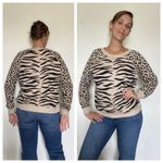Wildfox Sweatshirt Baggy Jumper Easy Tiger NEW Oversized XS Leopard Photo 5