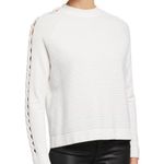 Emporio Armani Ribbed Sweater Braided Arm White Small Quiet Luxury Chic Classic Photo 0