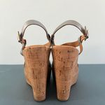 Kork-Ease Korks by Metallic Silver Strappy Cork Wedge Platform Sandals Photo 4