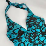 Hydra Swimsuit Aqua Turquoise and Brown Print One Piece Size 8 Blue Photo 1