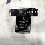 AQUA Mini Dress Blue/White Cotton Striped 3/4 Bell Sleeve Size S Photo 6