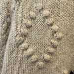 Who What Wear Women's XL Wool Blend Oatmeal Button Cardigan Sweater Puff Sleeves Photo 1