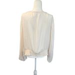 K Jordan 3X Womens Blouse Long Sleeve V Neck Smocked Waist Pullover‎ Top Cream Size undefined Photo 5