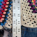 Farm Rio  Multicolored Crochet Denim Shorts Photo 9