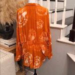 Free People  Marla Printed Shortall Orange Tie Dye Romper Size Medium Photo 7